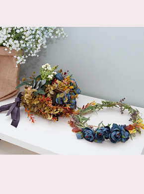 [대여/판매] bouquet 블루밍 - 부케,화관,부토니아 set